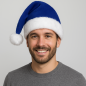 Preview: Mütze "Nikolaus" Plüsch blau Weihnachtsmütze Kopfbedeckung