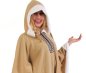Preview: Damenkostüm Poncho Eskimo mit Kapuze, Fleece, Inuit, Eskimofrau, Fasching, Karneval, Mottoparty