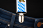 Preview: Detailaufnahme des stabilen Metallclips der bayerischen Hosenträger