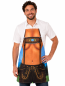 Preview: Herr trägt Bayern Schürze im Lederhosen-Design für Grillen, Küche und Mottoparty