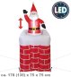 Preview: Beweglicher LED-Nikolaus im Schornstein mit automatischer Hebe- und Senkfunktion