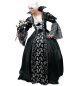 Preview: Langes schwarz-silbernes Damenkostüm Dark Princess in der Ganzkörperansicht