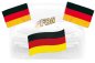 Preview: Deutschland Auto-Fan-Set mit 2 Autofahnen und Motorhaubenflagge in Schwarz-Rot-Gold
