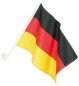Preview: Deutschland Autofahne 45x30 cm in Schwarz-Rot-Gold für Fußball Fans
