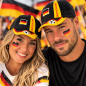 Preview: Deutschland Basecap in Schwarz-Rot-Gold mit kostenlosen Fan-Tattoos