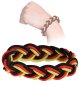 Preview: Geflochtenes Deutschland Fan Armband in Schwarz-Rot-Gold