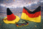 Preview: Deutschland Fan-Set mit Hut, Flagge und Fanbrille in Schwarz-Rot-Gold