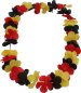 Preview: Deutschland Hawaii Lei Blumenkette in Schwarz-Rot-Gold ca. 100 cm