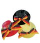 Preview: Deutschland Minihut mit Haarclip in Schwarz-Rot-Gold für Fußballfans