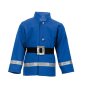 Preview: Blaue Feuerwehrjacke für Kinder mit silberfarbenen Zierstreifen