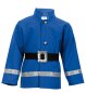 Preview: Blaue Feuerwehrjacke für Kinder mit silberfarbenen Leuchtstreifen