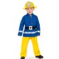 Preview: 4-teiliges Feuerwehrmann Kostüm-Set für Kinder mit Jacke, Hose, Gürtel und Helm