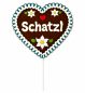 Preview: Fotobox Prop Lebkuchenherz mit Schriftzug Schatzl