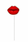 Preview: Fotobox Prop rote Lippen am Stab