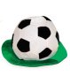 Preview: Fußballhut mit Rasenoptik und Fußballmotiv Größe 58 cm