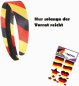 Preview: Gestreifter Deutschland Haarreif mit Gratis-Tattoos für EM und WM