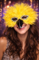 Preview: Federdomino, Vogelmaske, sortierte Farben, Maske, Karneval, Mottoparty, Accessoire
