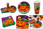 Preview: Halloween Tischset mit Kürbis-Motiv – Teller, Becher und Servietten im Überblick