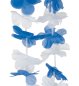Preview: Hawaiikette Blau-Weiß ca. 100 cm – Blumenkette für Volksfest, Mottoparty & Party