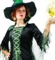 Preview: Hexenkleid Grusella mit Stehkragen und grüner Schnürung