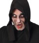 Preview: Detailansicht der schwarzen Haube des Horror Fantom Kostüms