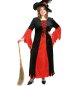 Preview: Langes rot-schwarzes Hexenkleid Cassandra in vollständiger Ansicht
