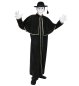 Preview: Schwarzes Priestergewand mit goldfarbenen Verzierungen und Cape