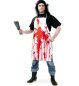 Preview: Schlachter Kostüm mit weißer blutbefleckter Schürze für Halloween
