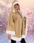 Preview: Damenkostüm Poncho Eskimo mit Kapuze, Fleece, Inuit, Eskimofrau, Fasching, Karneval, Mottoparty