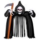 Preview: Horror Tor, XXL Aufblasbarer Sensenmann mit LED | 270x240x95 cm | Halloween Deko mit Sense & Beleuchtung | Für Innen und Außen geeignet