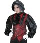 Preview: Herrenkostüm Damian mit schwarz-rotem Vampirhemd und Jabot