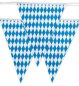Preview: Detailansicht der blau-weißen Wimpelgirlande im Bayern-Design