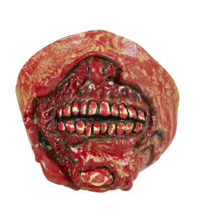 Widmann S.r.l. Zombiemund blutig Hautfetzen Zähne professionelle Qualität mit Gummiband
