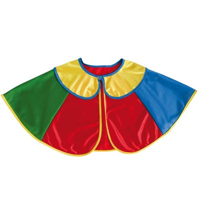 Kinderkostüm "Cape Clown" Clown-Umhang 1-tlg. Clown-Cape lustiges Kostüm für Kinder Spaßvogel Zirkus