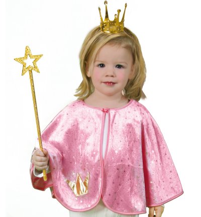 Kinderkostüm "Cape Prinzessin" Umhang Kleinkinder Karneval KiTa Kindergarten Krippe Gr 86, 92