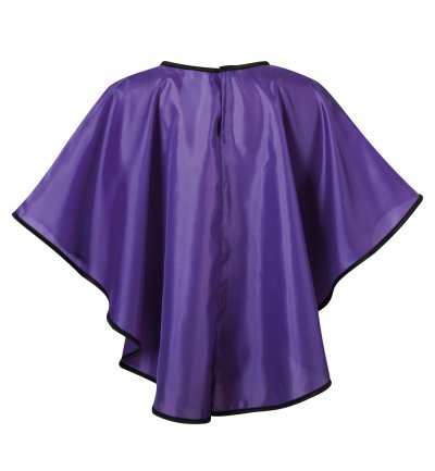 Kostüm Umhang mit schwarzer Katze – lila Cape für Mädchen – Verkleidung für Halloween, Fasching & Karneval