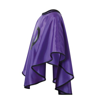 Kostüm Umhang mit schwarzer Katze – lila Cape für Mädchen – Verkleidung für Halloween, Fasching & Karneval