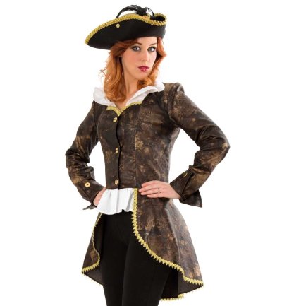 Damenkostüm "Leonore" Jacke Pirat Steampunk LARP Mittelalter Karneval Fasching Halloween Gr 36 - 42