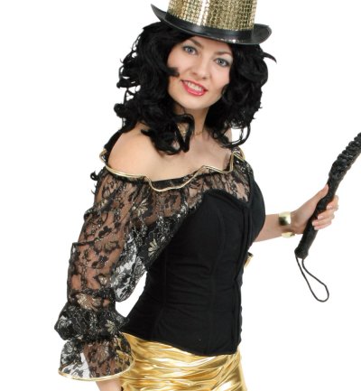 Damenoberteil "Spitzenbluse Mia" Karneval, Fasching, Mottoparty