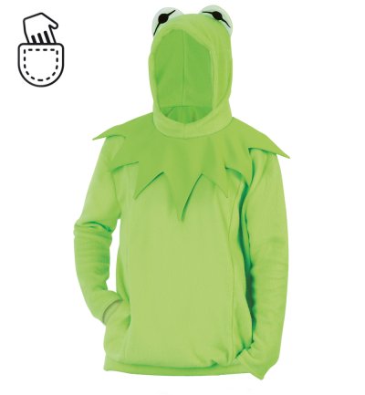 Frosch Hoodie für Erwachsene, Unisex – Kuscheliger Pullover aus weichem Fleece mit Kapuze, praktischen Taschen und witzigem Frosch-Design