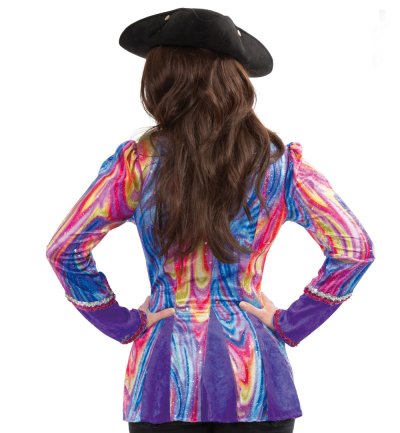 Kostüm Bunte Damenjacke mit glänzenden Pailletten Gardejacke Karneval für viele Gelegenheiten