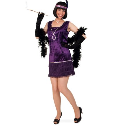 Charleston-Kleid Damen-Kostüm elegante Lady 20er- Jahre