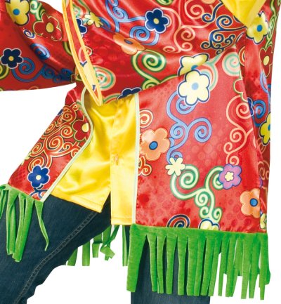 Buntes Herrenkostüm "Hippie Evan" 2 tlg.70er, Flower-Power