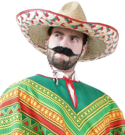 Erwachsenenkostüm Poncho in Grün Mexikaner