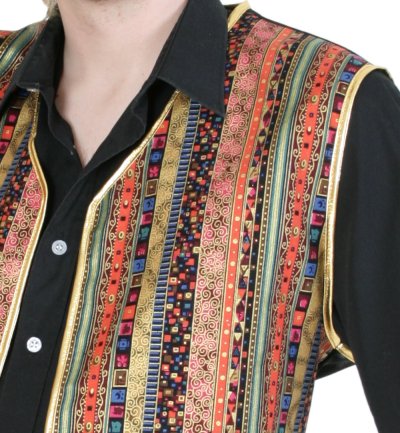 Herrenkostüm Weste Gala bunt gemustert