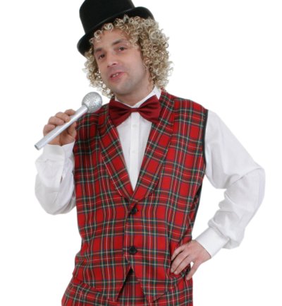 Herrenkostüm Showmaster Entertainer rot