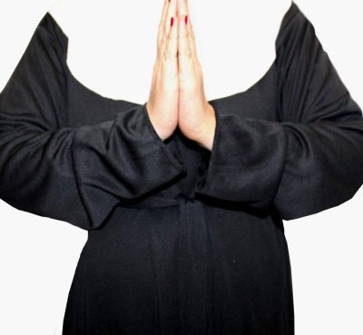 Damenkostüm Nonne, Kleid mit Haube, Nonnenkostüm, Klosterfrau