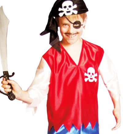 Kinderkostüm "Pirat", Hose und Oberteil, Fasching, Karneval, Kindermottoparty, Gr.152-164