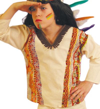 Kinderkostüm "Indianer", Hose und Weste, Karneval, Kindermottoparty, Maskenumzug
