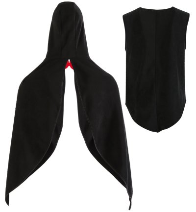Herrenkostüm Pinguin lustiges Tierkostüm Cape mit Kapuze und Weste